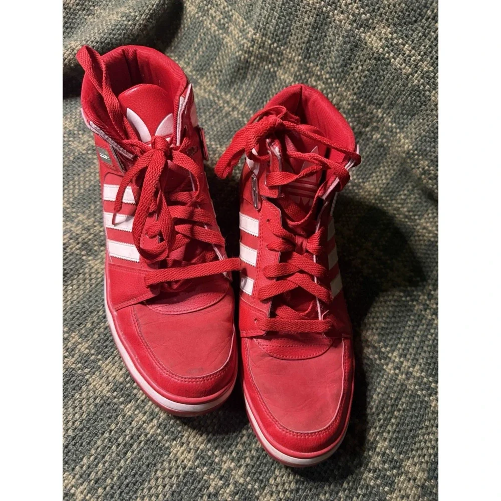 Adidas Hard Court 2 Hi II Men's High Top Sneakers Red/White G59666 Size 11
